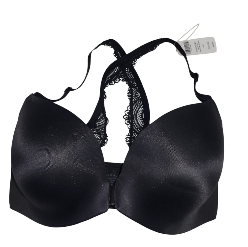 Soma Enbliss Luxe Front Close Underwire Padded CrossBack Bra Black Size 34D New